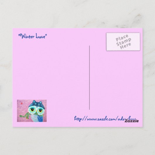 冬の愛 ポストカード (裏面)