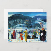 冬の愛、素晴らし芸術絵画の愛 ポストカード (正面/裏面)