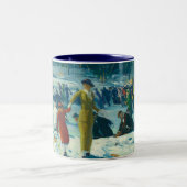 冬の愛 – by George Bealos ツートーンマグカップ (中央)