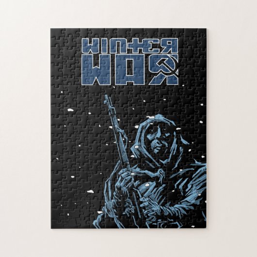 冬の戦争のポスター ジグソーパズル (縦)