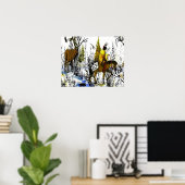 冬の戦士とムースのポスター ポスター (ホームオフィス)