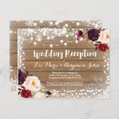 冬の披露宴結婚のエンクロージャカード インビテーションポストカード (正面/裏面)