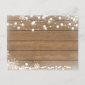 冬の披露宴結婚のエンクロージャカード インビテーションポストカード (裏面)