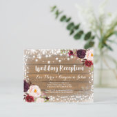 冬の披露宴結婚のエンクロージャカード インビテーションポストカード (スタンド正面)