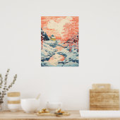 冬の抱擁:穏やかな風景 ポスター (キッチン)