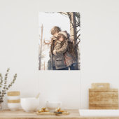 冬の抱擁 – 雪の中でのアニメの愛 ポスター (キッチン)