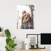 冬の抱擁 – 雪の中でのアニメの愛 ポスター (ホームオフィス)