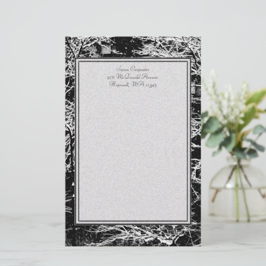 冬の抽象芸術 便箋 (スタンド正面)