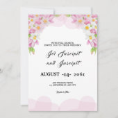 冬の招待状カードフローラ誕生日パーティーカード 招待状 (正面)