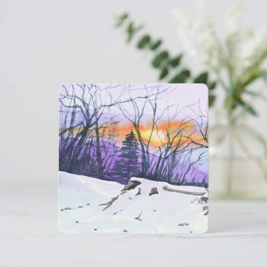 冬の挨拶状 カード (スタンド正面)