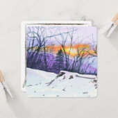 冬の挨拶状 カード (正面/裏面インサイチュ)