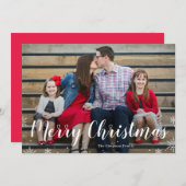 冬の挨拶 ホリデー フォト カード (正面/裏面)