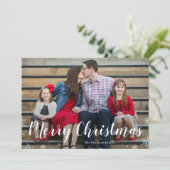 冬の挨拶 ホリデー フォト カード (スタンド正面)