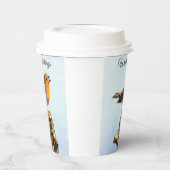 冬の挨拶。ロビンが歌う 紙コップ (左)