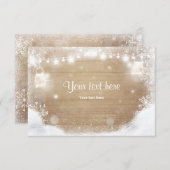 冬の挿入カード雪素朴木メイスンジャー エンクロージャーカード (正面/裏面)