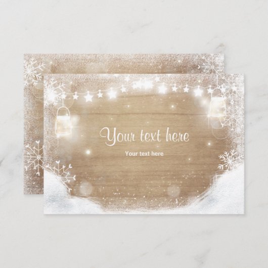 冬の挿入カード雪素朴木メイスンジャー エンクロージャーカード (正面/裏面)