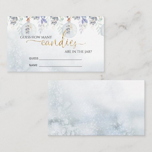 冬の推測キャンディエンクロージャカードの数 エンクロージャーカード (正面/裏面)