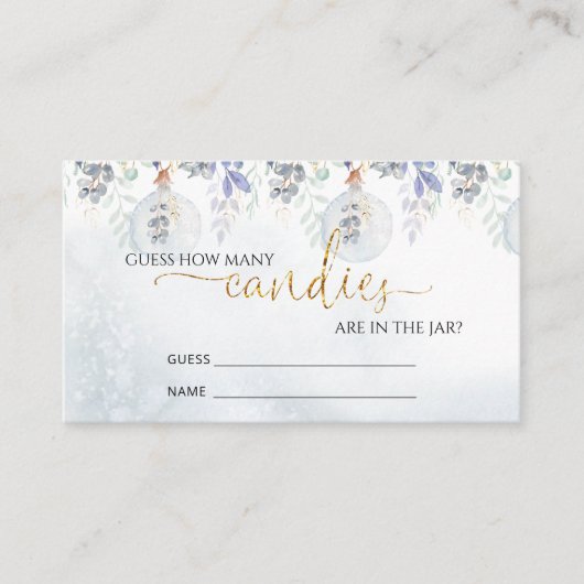 冬の推測キャンディエンクロージャカードの数 エンクロージャーカード (正面)