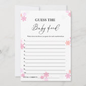 冬の推測ベビー食べ物ベビーシャワーゲームカード 招待状 (正面)