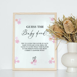 冬の推測ベビー食べ物ベビーシャワーゲーム ポスター