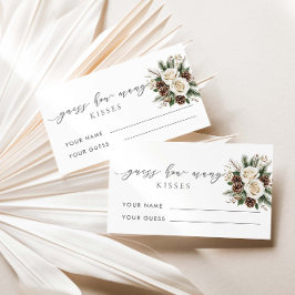 冬の推測何人のキスブライダルゲーム エンクロージャーカード