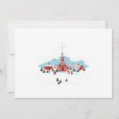 冬の教会のクリスマス礼拝 招待状 (裏面)