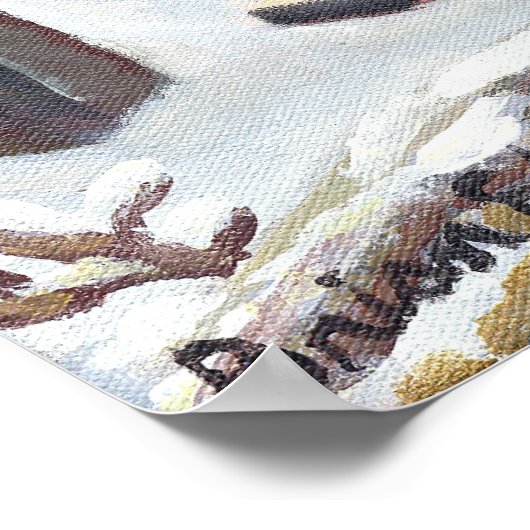 冬の教会 ポスター (角)