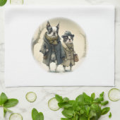 冬の散歩01 キッチンタオル (折り畳み)