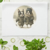 冬の散歩02 キッチンタオル (折り畳み)