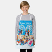 冬の散歩 エプロン (着用した状態)