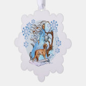 冬の散歩 オーナメントカード (左)