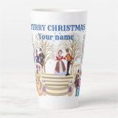 冬の散歩 カフェラテマグ (正面)