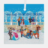 冬の散歩 ガラスオーナメント (裏面)