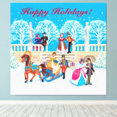 冬の散歩 キャンバスプリント (インサイチュ (ウッドフロア))