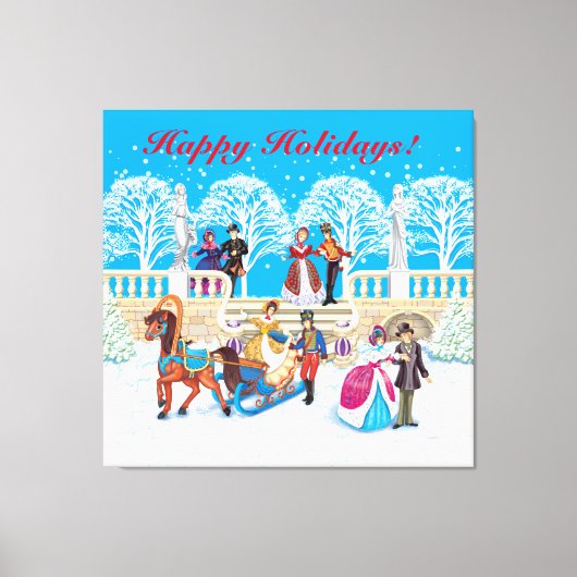 冬の散歩 キャンバスプリント (正面)