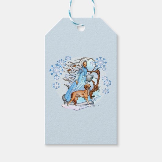冬の散歩 ギフトタグ (正面)
