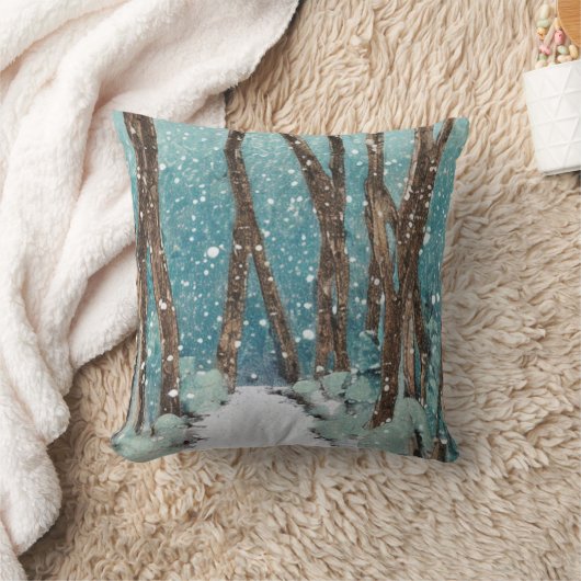 冬の散歩 クッション (ブランケット)