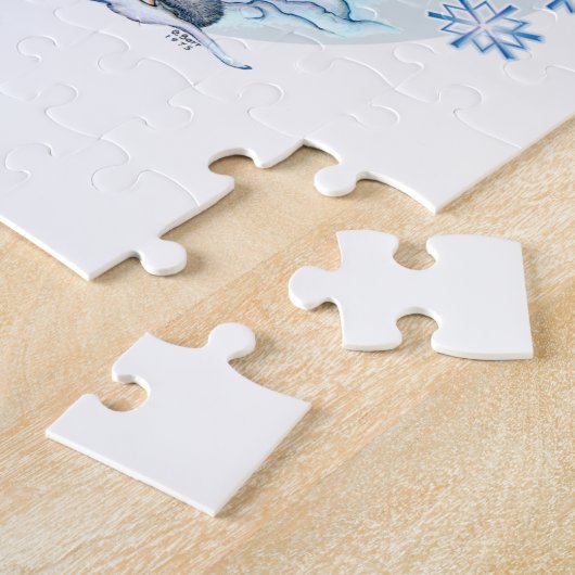 冬の散歩 ジグソーパズル (側面)