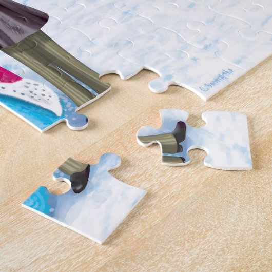 冬の散歩 ジグソーパズル (側面)