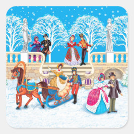 冬の散歩 スクエアシール