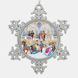 冬の散歩 スノーフレークピューターオーナメント