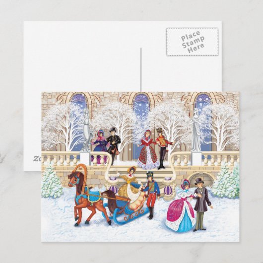 冬の散歩 ポストカード (正面/裏面)