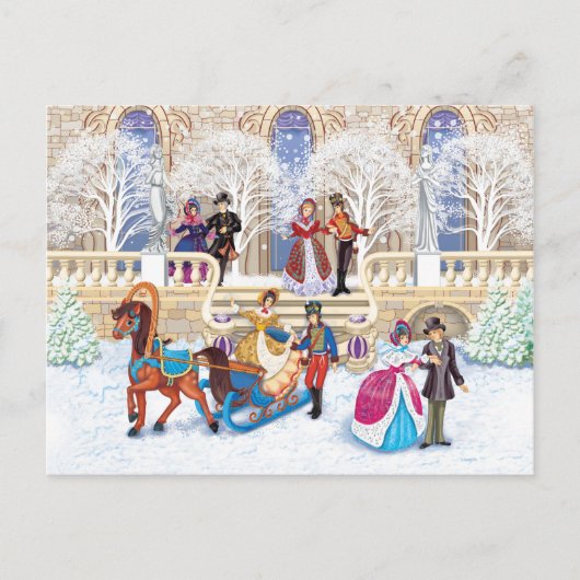 冬の散歩 ポストカード (正面)