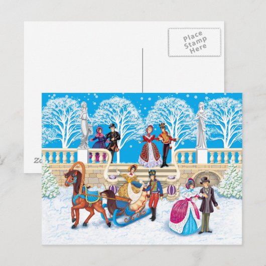 冬の散歩 ポストカード (正面/裏面)