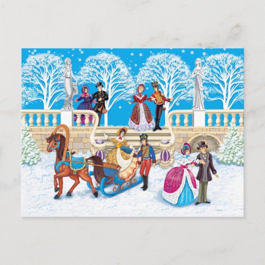 冬の散歩 ポストカード (正面)