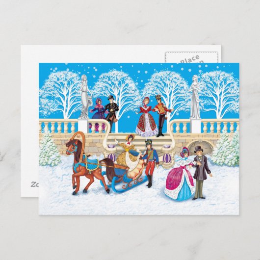 冬の散歩 ポストカード (正面/裏面)