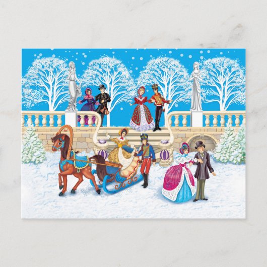 冬の散歩 ポストカード (正面)