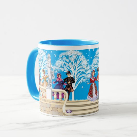 冬の散歩 マグカップ (正面左)