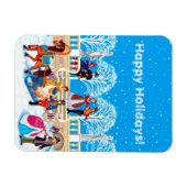 冬の散歩 マグネット (横)