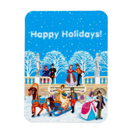 冬の散歩 マグネット